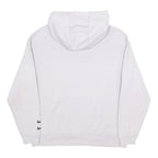 NIKE Womens White Hoodie M Cotton Blend Pullover Crew Neck Casual Sportswear