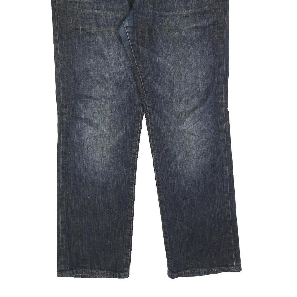 LEE Mens Regular Fit Blue Denim Straight Cotton Blend Jeans W36 L30 Classic