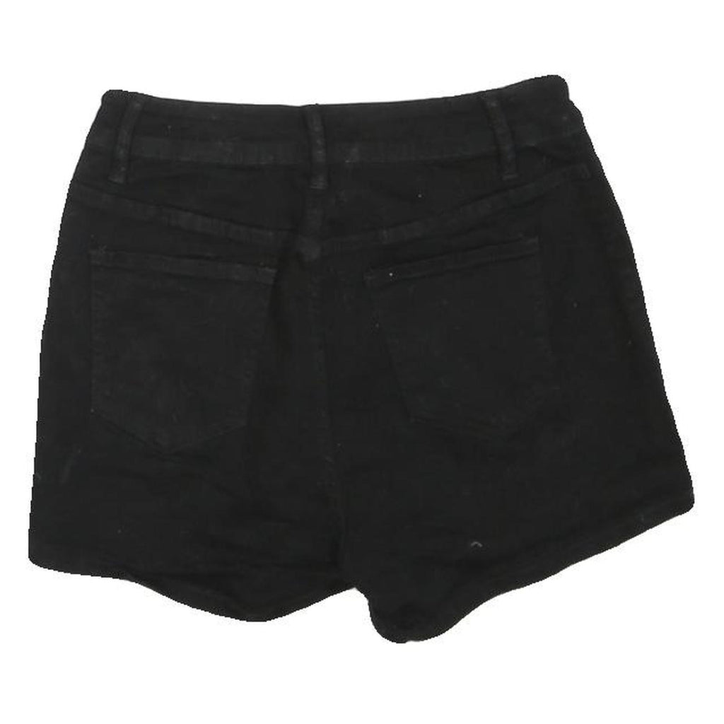 Womens Black Cotton Blend Shorts XS W26 Rainbow Lace-Up Detail Casual