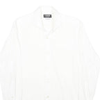 COVERI FACTORY Mens White Cotton Shirt M Classic Button Down Long Sleeve Casual
