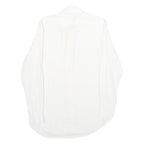COVERI FACTORY Mens White Cotton Shirt M Classic Button Down Long Sleeve Casual
