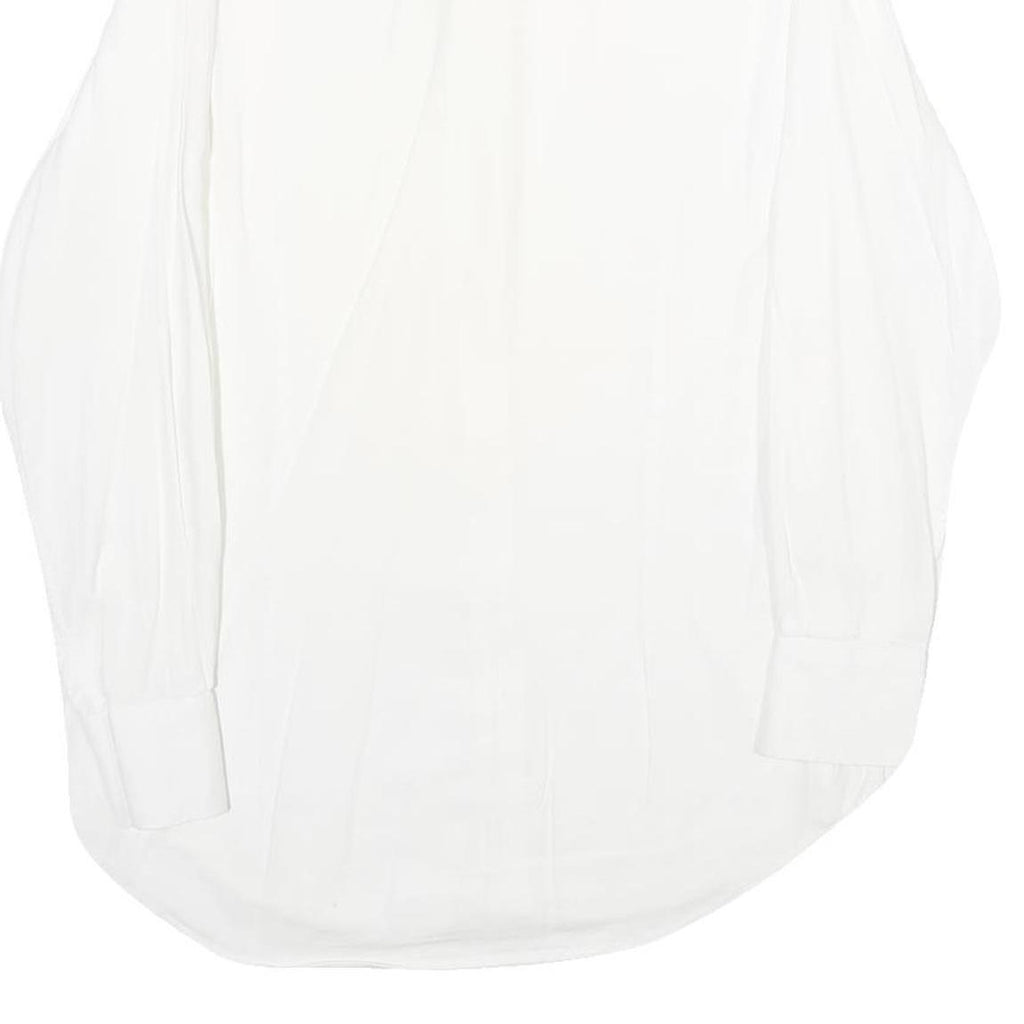 COVERI FACTORY Mens White Cotton Shirt M Classic Button Down Long Sleeve Casual