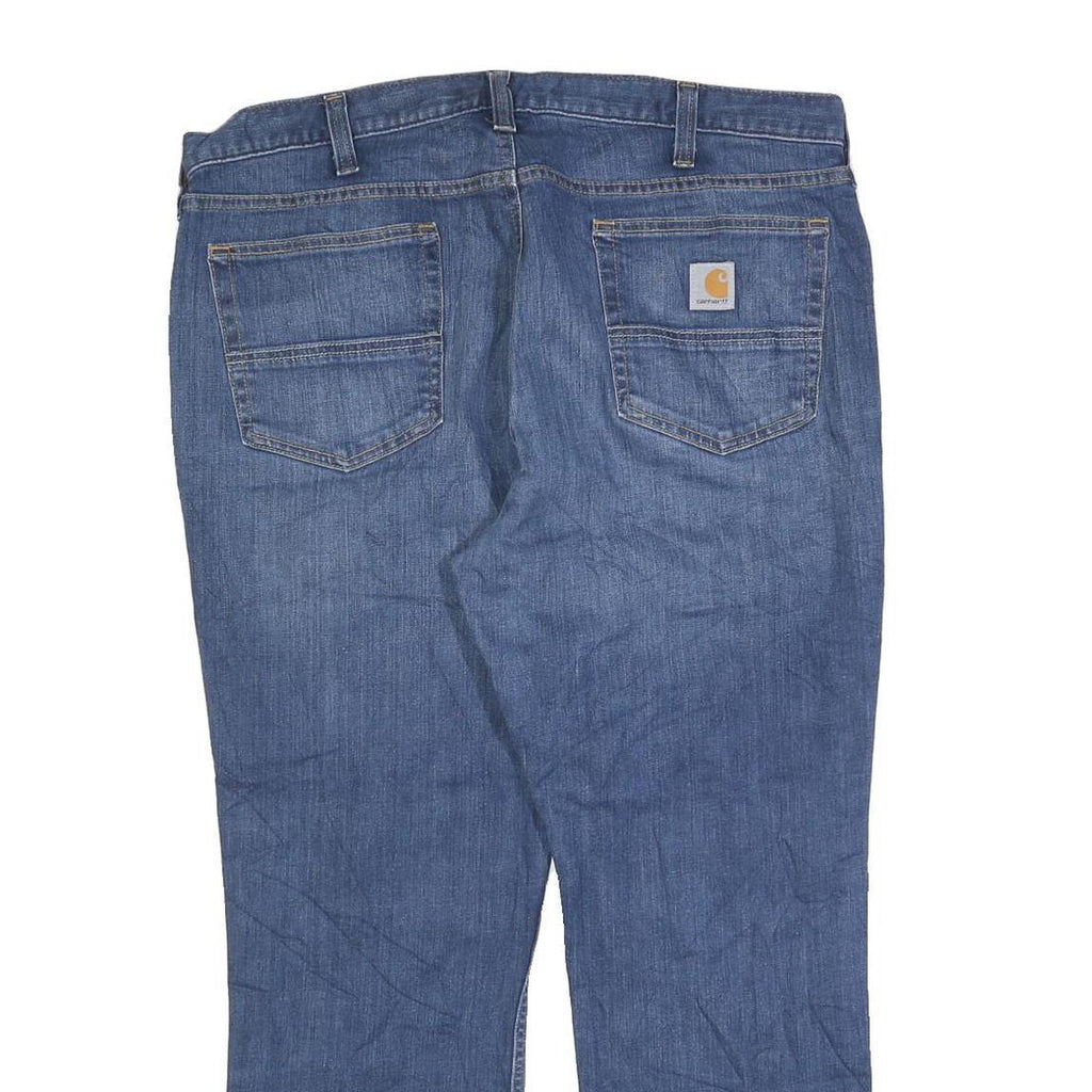CARHARTT Mens Jeans Blue Relaxed Straight Denim Medium W38 L27 Workwear Zip