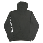 CARHARTT Mens Black Pullover Hoodie M Sleeve Logo Print Comfortable Cotton