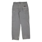 DICKIES Mens Regular Fit Grey Cotton Blend Denim Jeans W32 L32 Workwear Zip