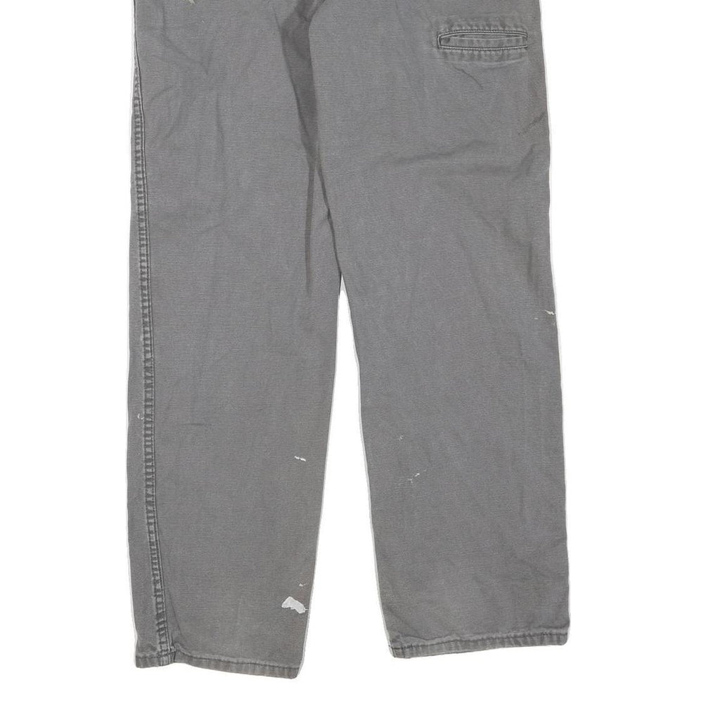 DICKIES Mens Regular Fit Grey Cotton Blend Denim Jeans W32 L32 Workwear Zip