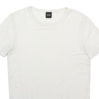 BOSS HUGO BOSS Mens White Crew Neck Short Sleeve T-Shirt S Cotton Blend Casual
