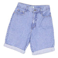 STEEL Womens Blue Denim Casual Shorts M W28 Rolled Hem Cotton Blend