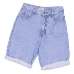 STEEL Womens Blue Denim Casual Shorts M W28 Rolled Hem Cotton Blend