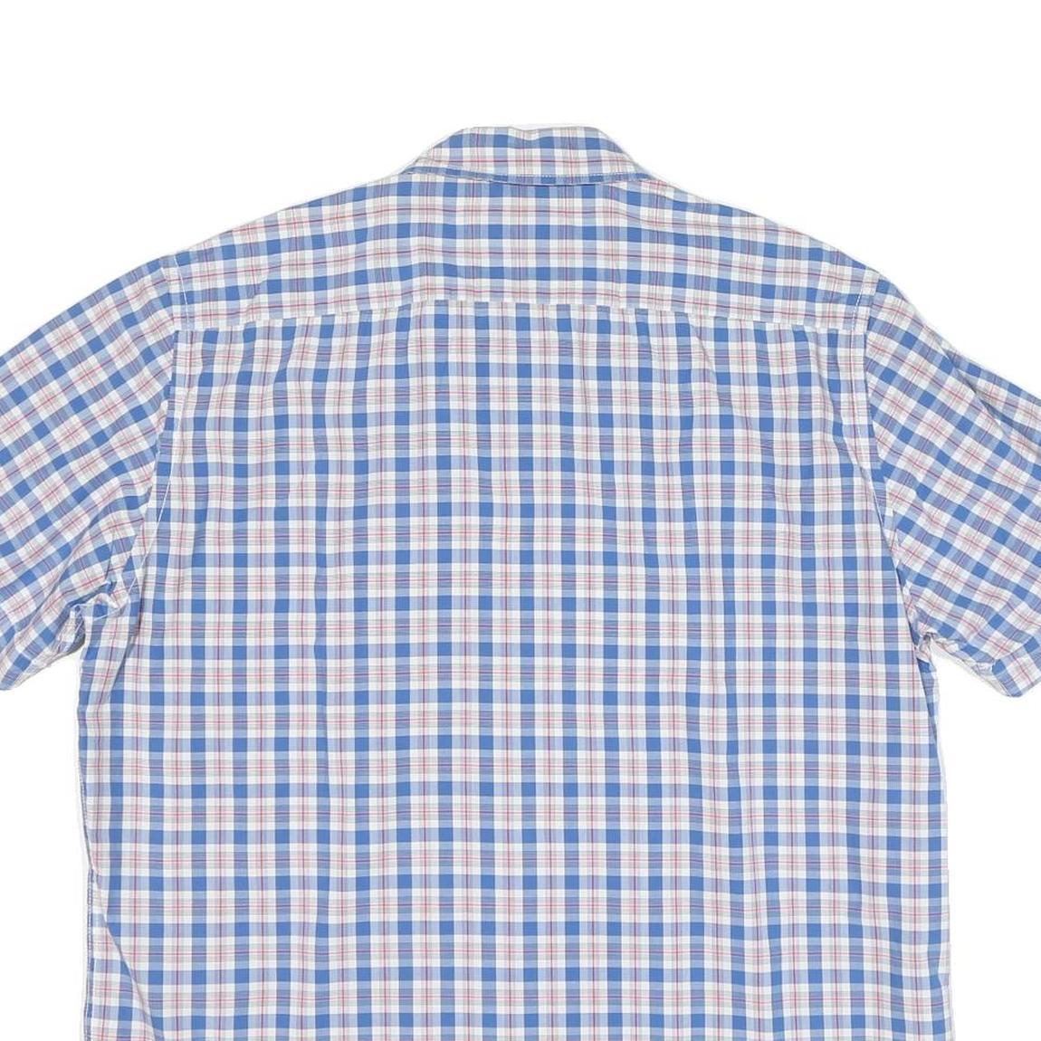 MARC O'POLO Mens Blue Check Shirt XL Cotton Blend Casual Button Down