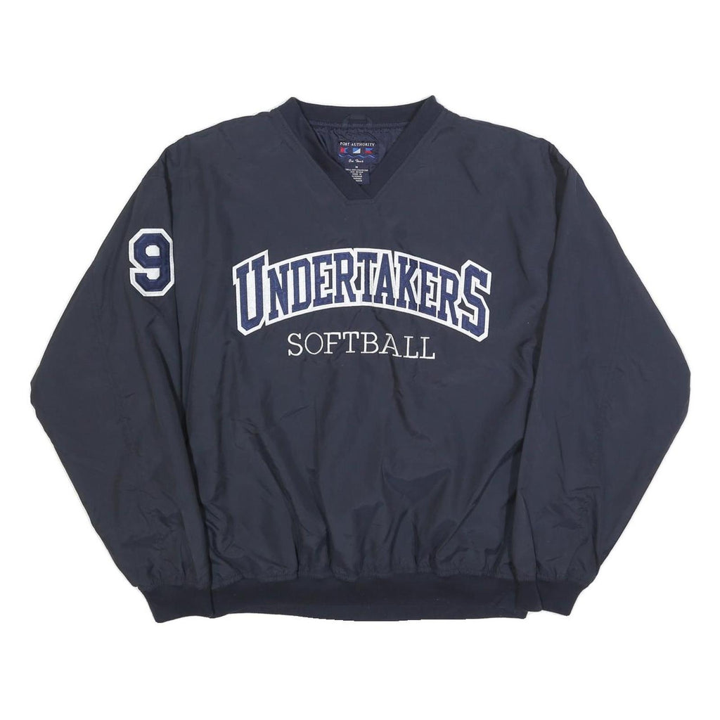 PORT AUTHORITY Mens Blue Undertakers Softball V-Neck M Sports Sweatshirt