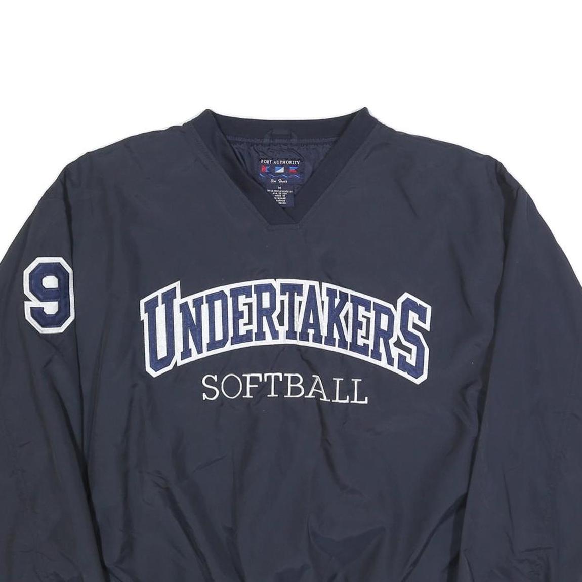 PORT AUTHORITY Mens Blue Undertakers Softball V-Neck M Sports Sweatshirt