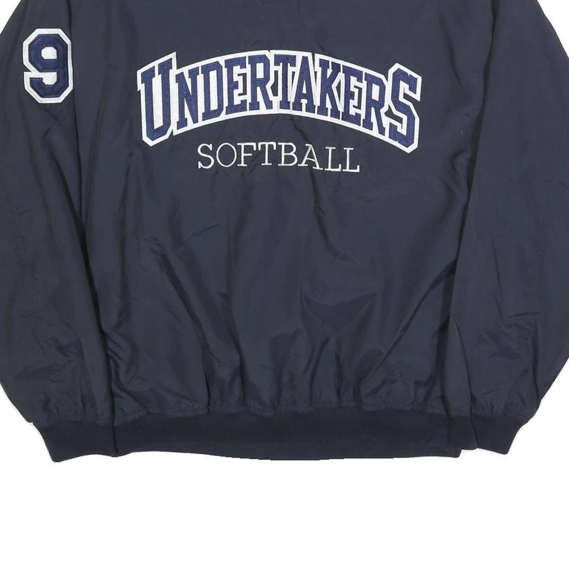 PORT AUTHORITY Mens Blue Undertakers Softball V-Neck M Sports Sweatshirt