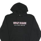 CHAMPION Mens Black Wolf Beach Volleyball Club Pullover Hoodie L Cotton Blend