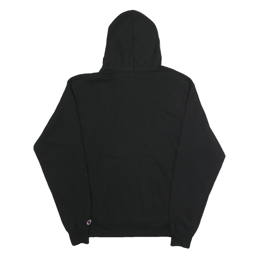 CHAMPION Mens Black Wolf Beach Volleyball Club Pullover Hoodie L Cotton Blend