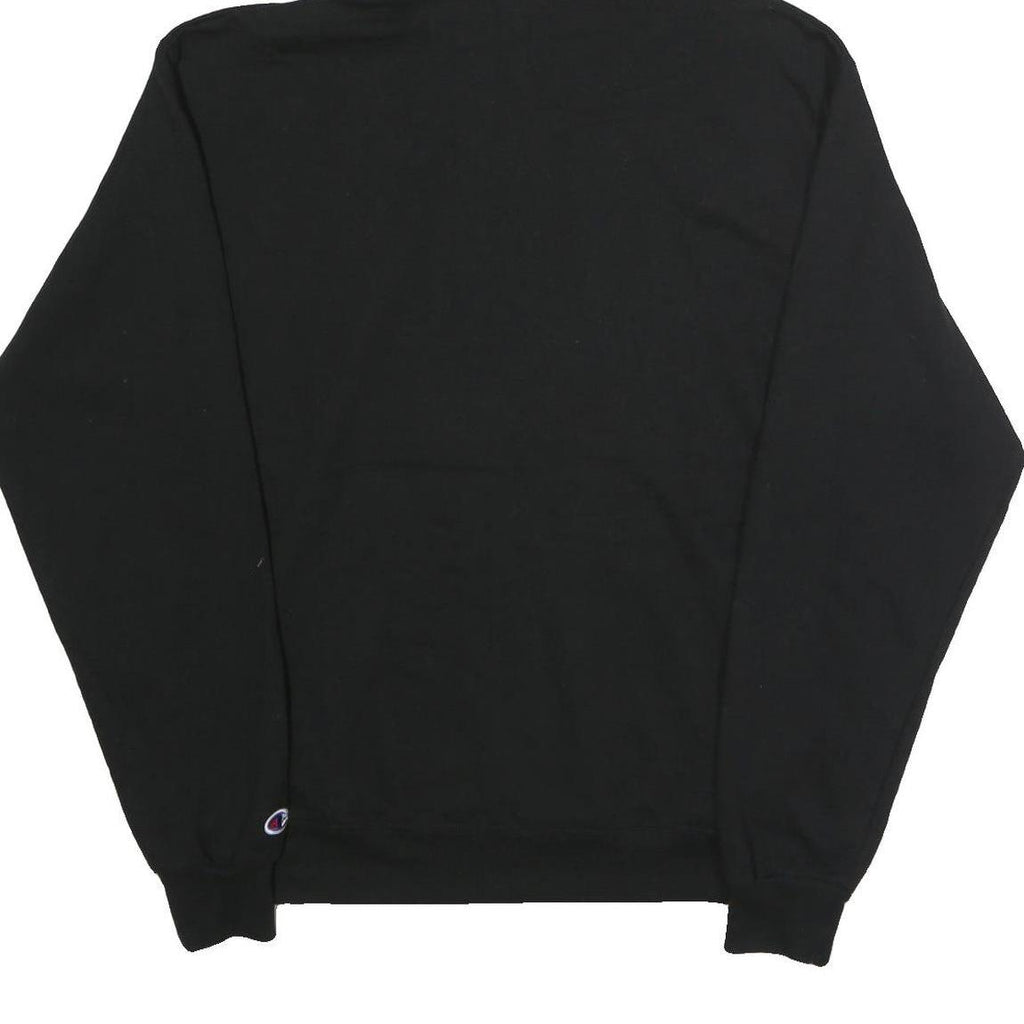 CHAMPION Mens Black Wolf Beach Volleyball Club Pullover Hoodie L Cotton Blend