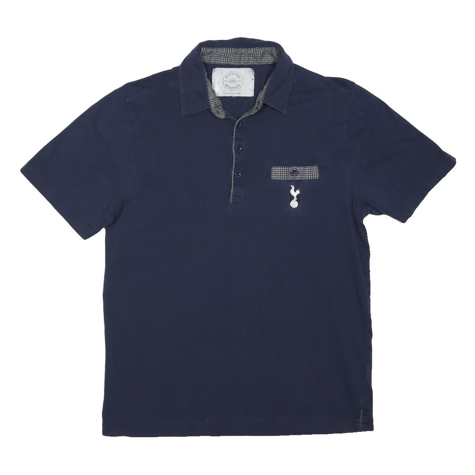 HOTSPUR HERRITAGE Mens Navy Polo Shirt M Cotton Blend Short Sleeve Plain