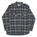 FIELD N' FOREST Mens Blue Plaid Long Sleeve Shirt 2XL Cotton Blend Casual