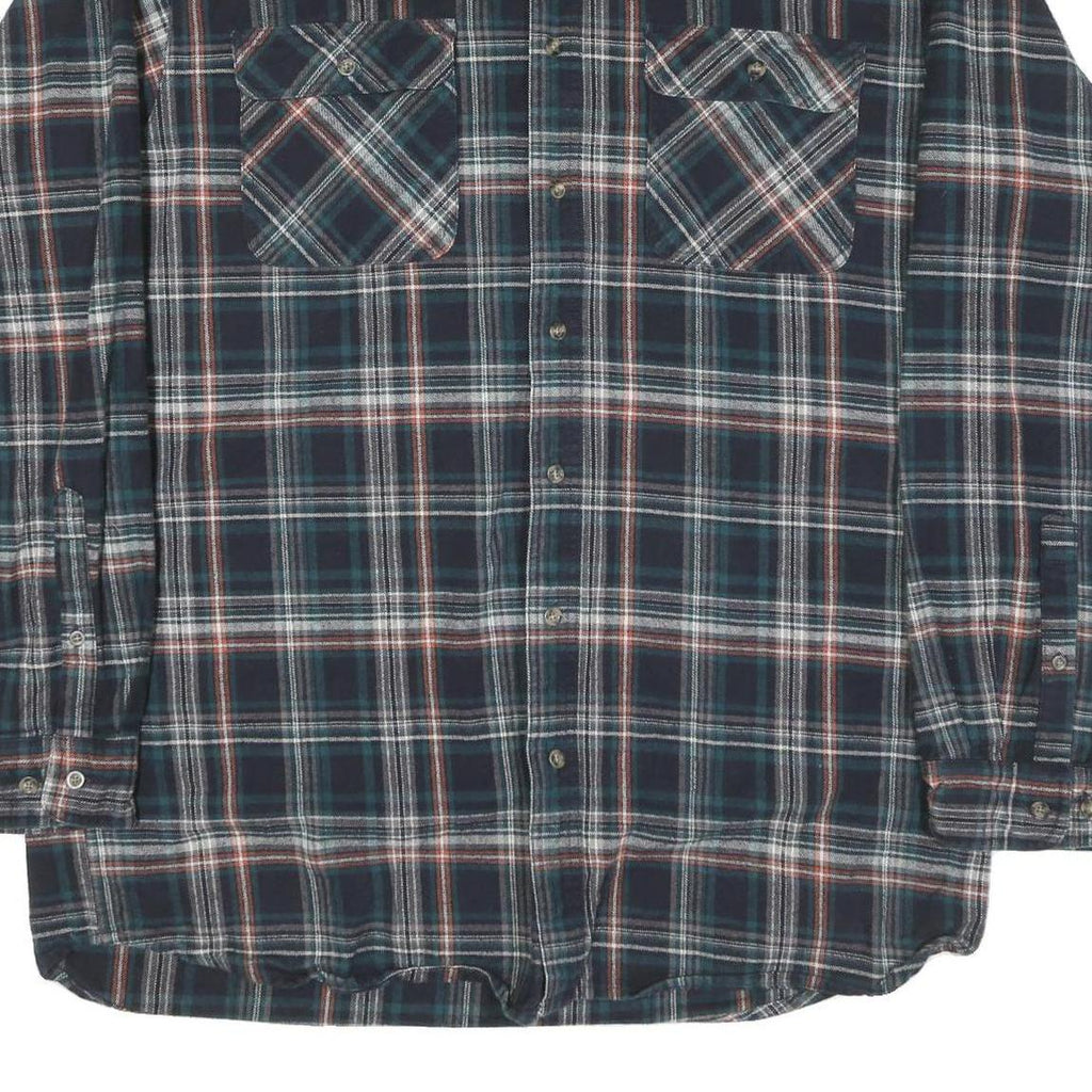 FIELD N' FOREST Mens Blue Plaid Long Sleeve Shirt 2XL Cotton Blend Casual