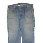 CARHARTT Mens Regular Fit Light Blue Denim Jeans W40 L30 Workwear Stitch
