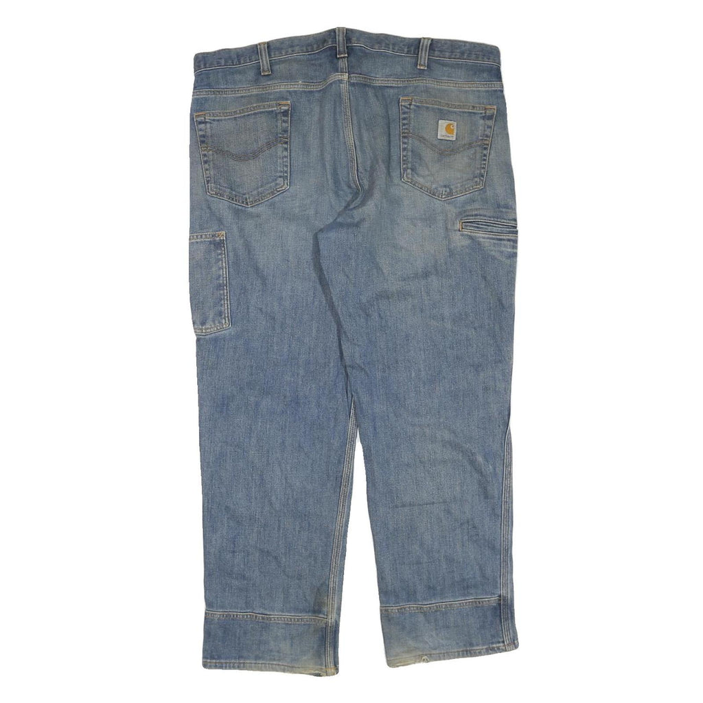 CARHARTT Mens Regular Fit Light Blue Denim Jeans W40 L30 Workwear Stitch