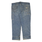CARHARTT Mens Regular Fit Light Blue Denim Jeans W40 L30 Workwear Stitch