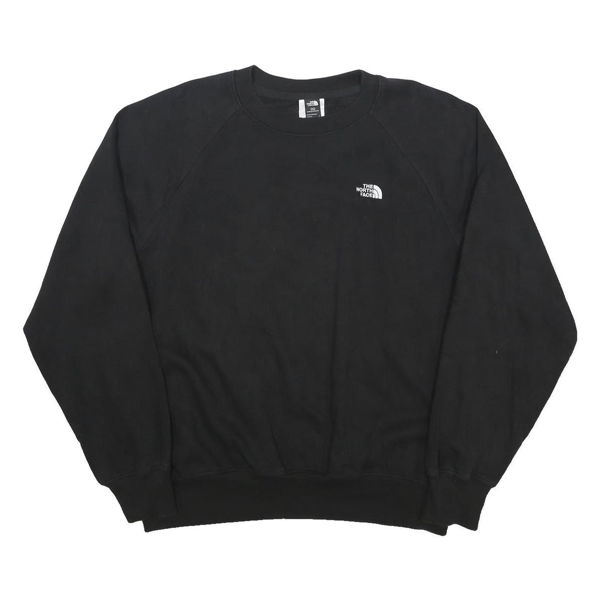 THE NORTH FACE Mens Black Cotton Blend Sweatshirt L Crew Neck Pullover Classic