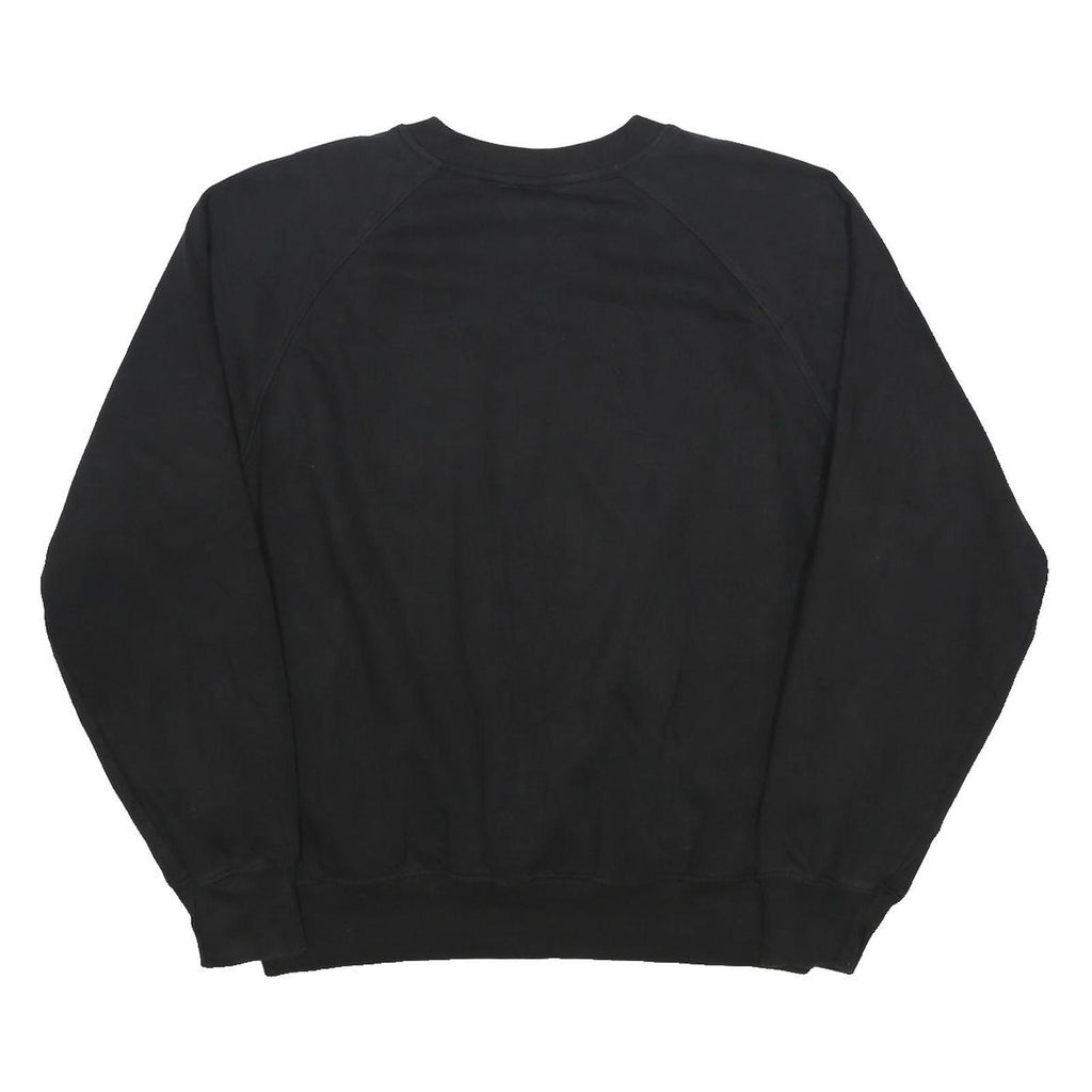 THE NORTH FACE Mens Black Cotton Blend Sweatshirt L Crew Neck Pullover Classic