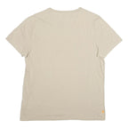 TIMBERLAND Mens Beige Crew Neck Short Sleeve T-Shirt L Cotton Blend Classic