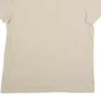 TIMBERLAND Mens Beige Crew Neck Short Sleeve T-Shirt L Cotton Blend Classic