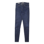 LEVI'S 720 BIG E Womens Jeans Blue Slim Skinny Denim Medium W27 L32 Zip Closure