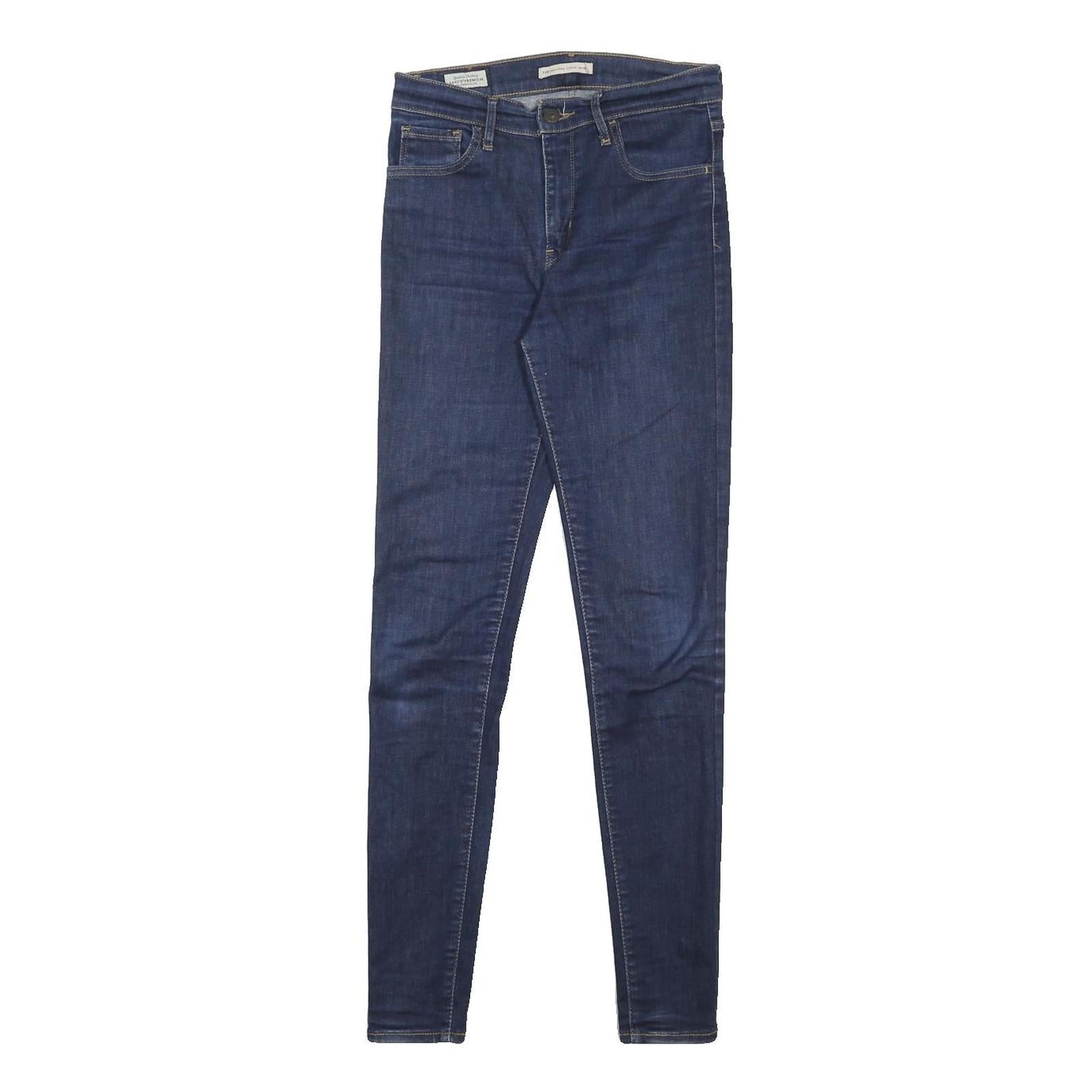 LEVI'S 720 BIG E Womens Jeans Blue Slim Skinny Denim Medium W27 L32 Zip Closure