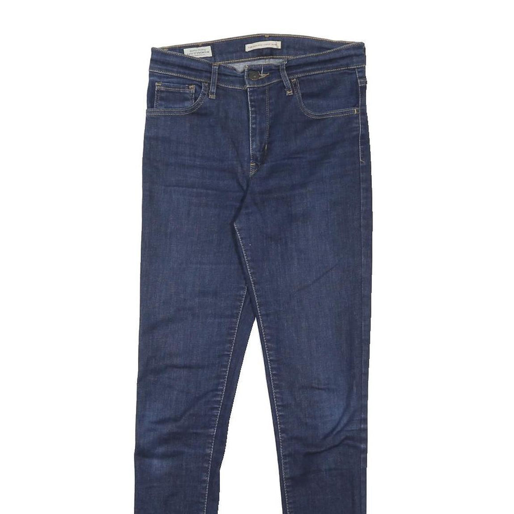 LEVI'S 720 BIG E Womens Jeans Blue Slim Skinny Denim Medium W27 L32 Zip Closure