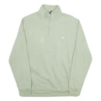 CHAPS Mens Green 1/4 Zip M Cotton Blend Sweatshirt Pullover Classic