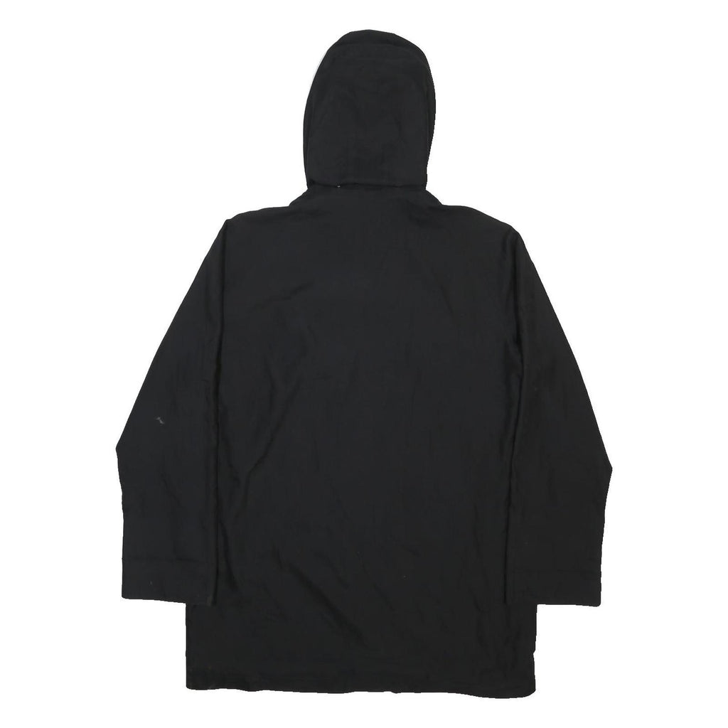 BURBERRY Womens Black Classic Zip Jacket Cotton Blend Hooded UK 12 Casual
