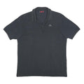 KAPPA Mens Black Short Sleeve Plain L Cotton Polo Shirt Classic Casual