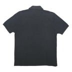 KAPPA Mens Black Short Sleeve Plain L Cotton Polo Shirt Classic Casual