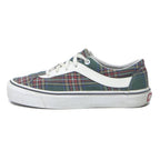 VANS Old Skool Womens Low Top Trainers Green Red Canvas UK 5.5 Checked Pattern
