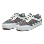 VANS Old Skool Womens Low Top Trainers Green Red Canvas UK 5.5 Checked Pattern