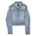 DIESEL Womens Blue Denim Button Jacket S Cotton Blend Fitted Casual