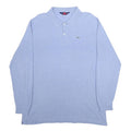 KAPPA Mens Blue Long Sleeve Plain XL Cotton Polo Shirt Classic Fit Casual