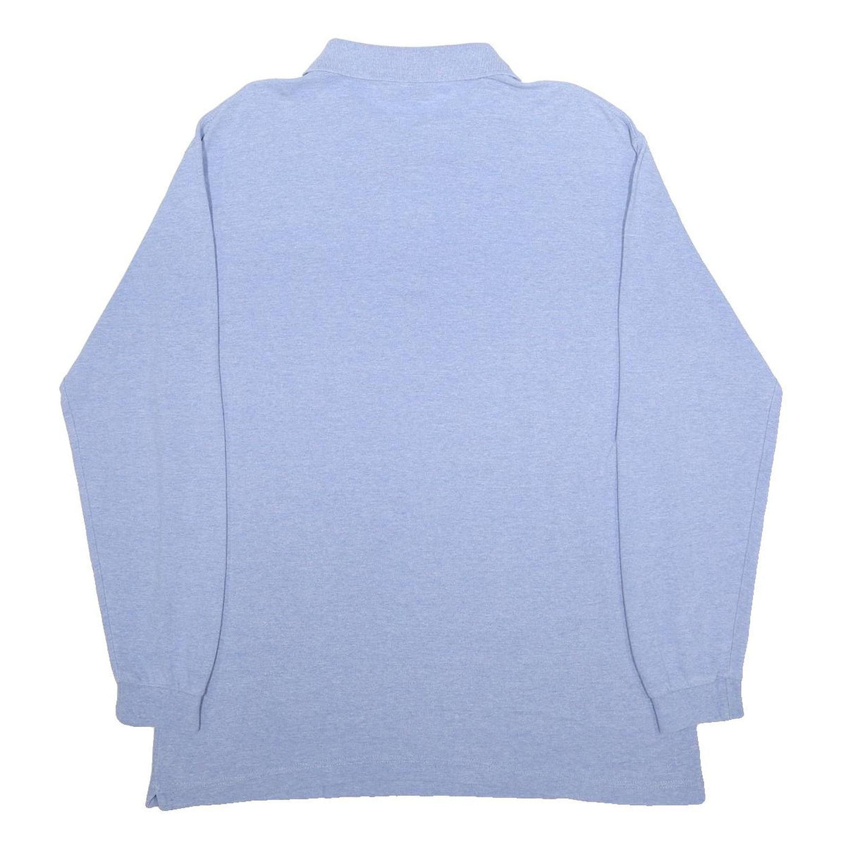 KAPPA Mens Blue Long Sleeve Plain XL Cotton Polo Shirt Classic Fit Casual