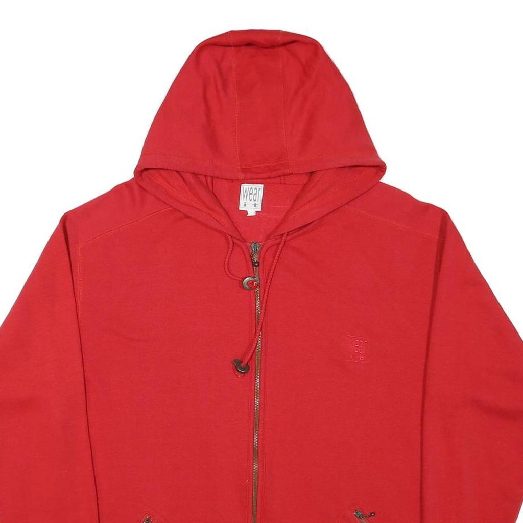 WEAR IT Mens Red Hoodie M Full Zip Cotton Blend Casual Streetwear