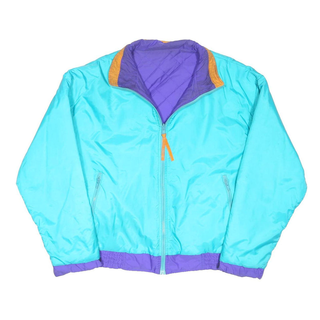 WOOLRICH Womens Blue & Purple Outdoor Jacket L Nylon Zip Plain Sport Casual
