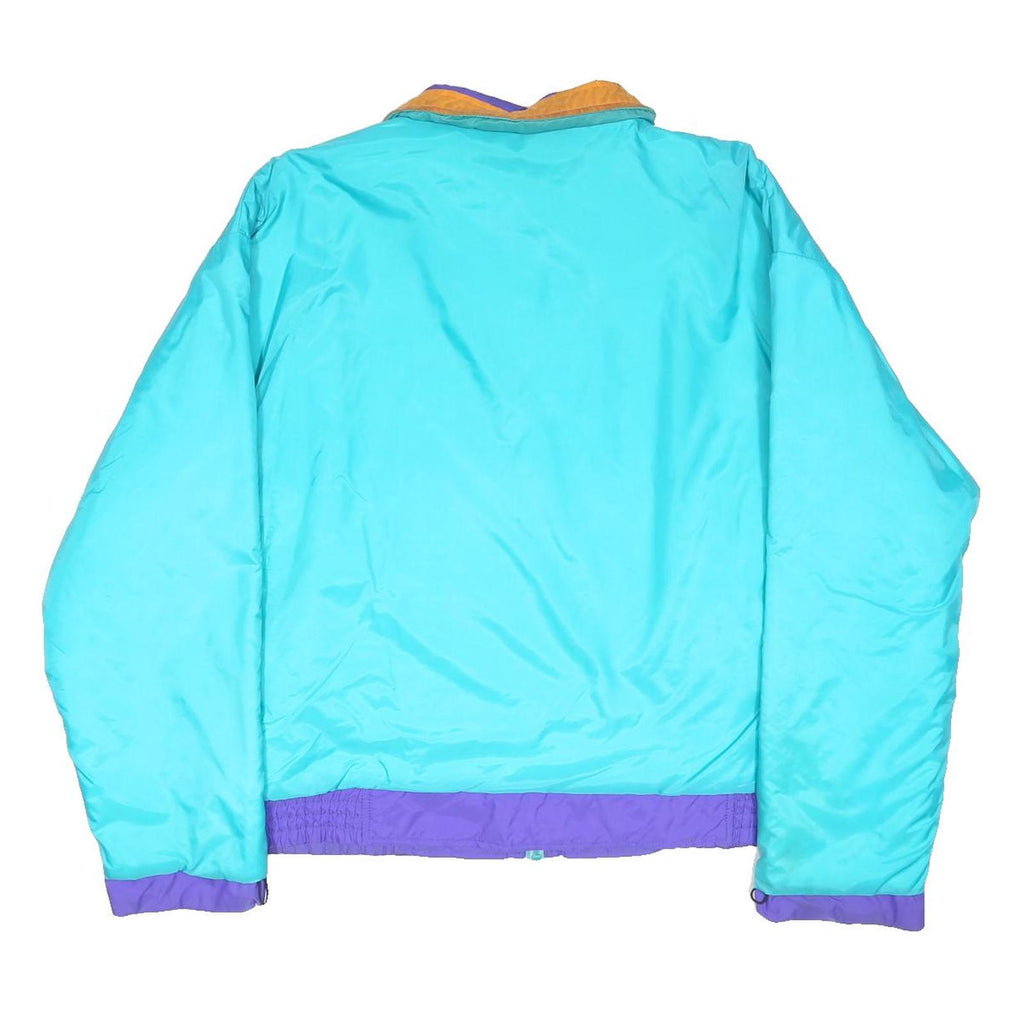 WOOLRICH Womens Blue & Purple Outdoor Jacket L Nylon Zip Plain Sport Casual