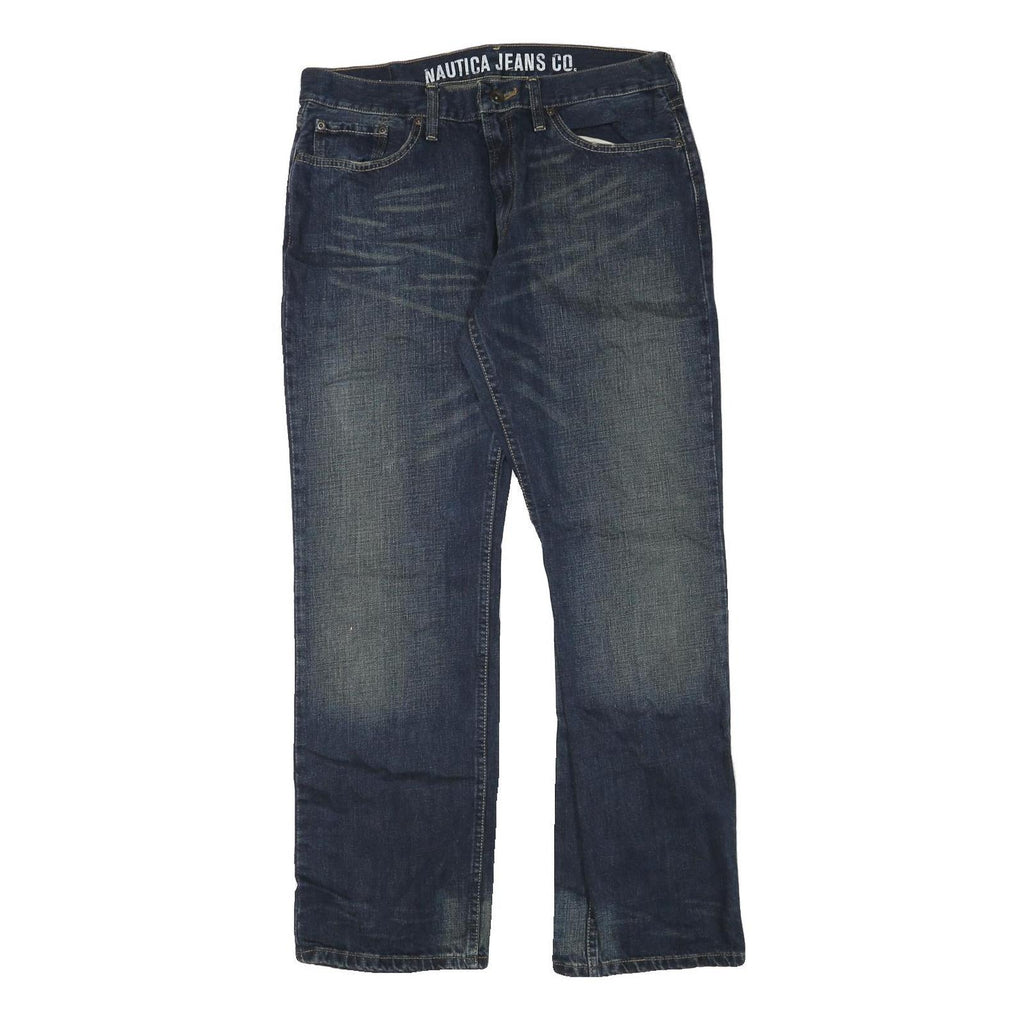 NAUTICA Mens Regular Fit Blue Denim Jeans Cotton Blend W34 L31 Classic Style Zip