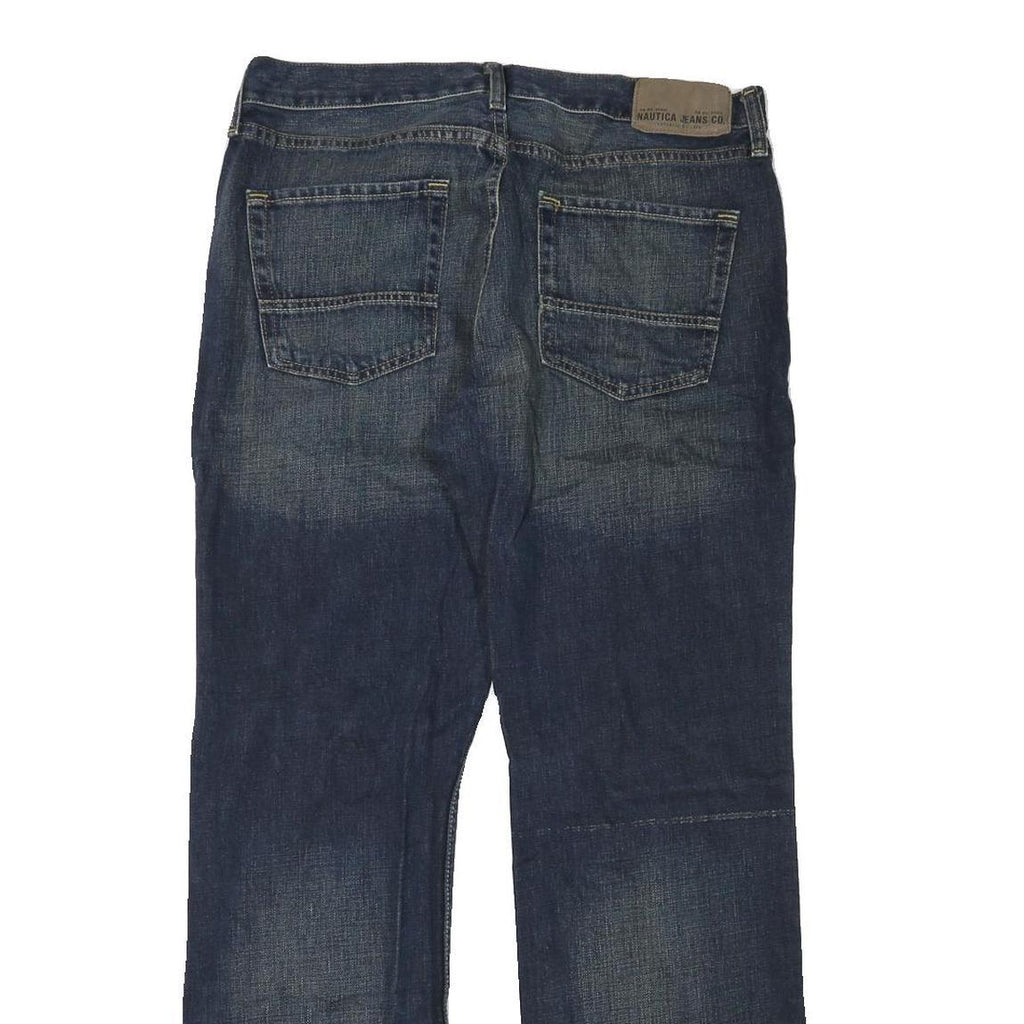 NAUTICA Mens Regular Fit Blue Denim Jeans Cotton Blend W34 L31 Classic Style Zip