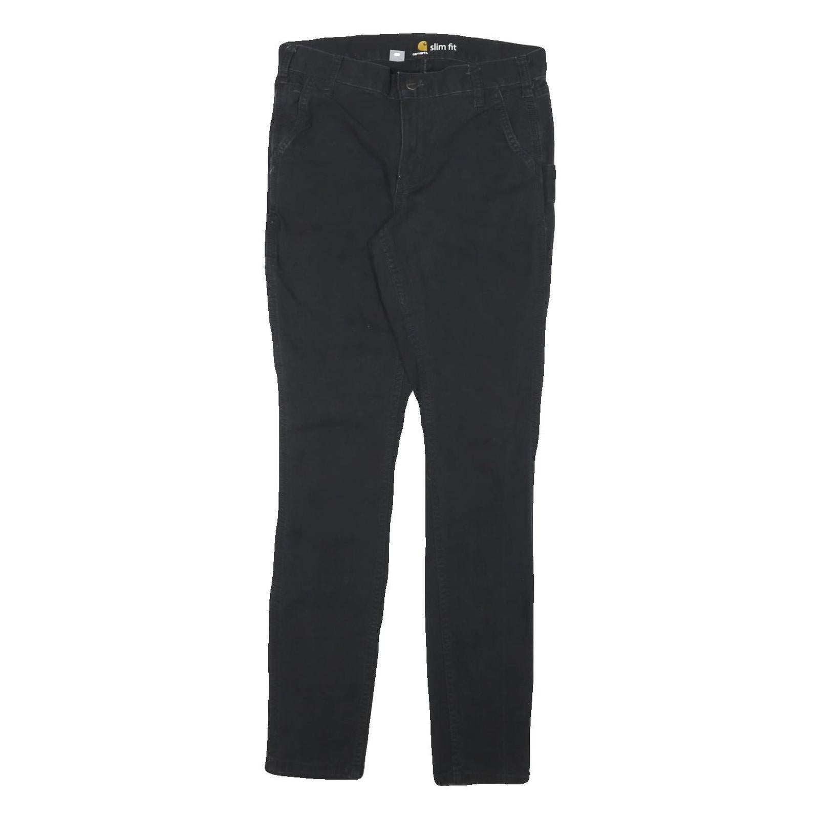 CARHARTT Womens Cotton Blend Black Slim Fit Skinny Trousers W28 L30 Practical