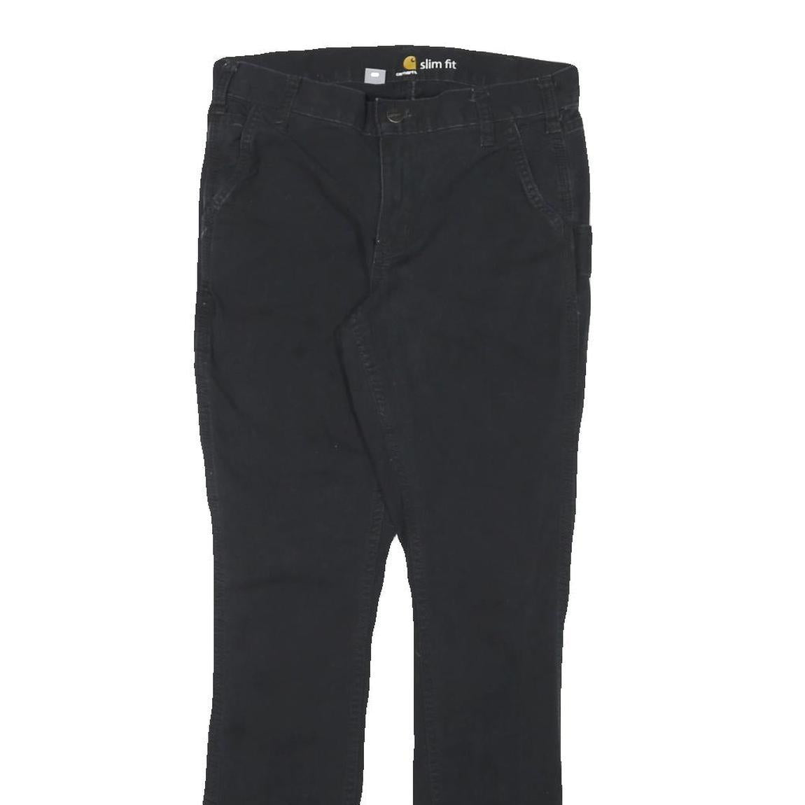 CARHARTT Womens Cotton Blend Black Slim Fit Skinny Trousers W28 L30 Practical