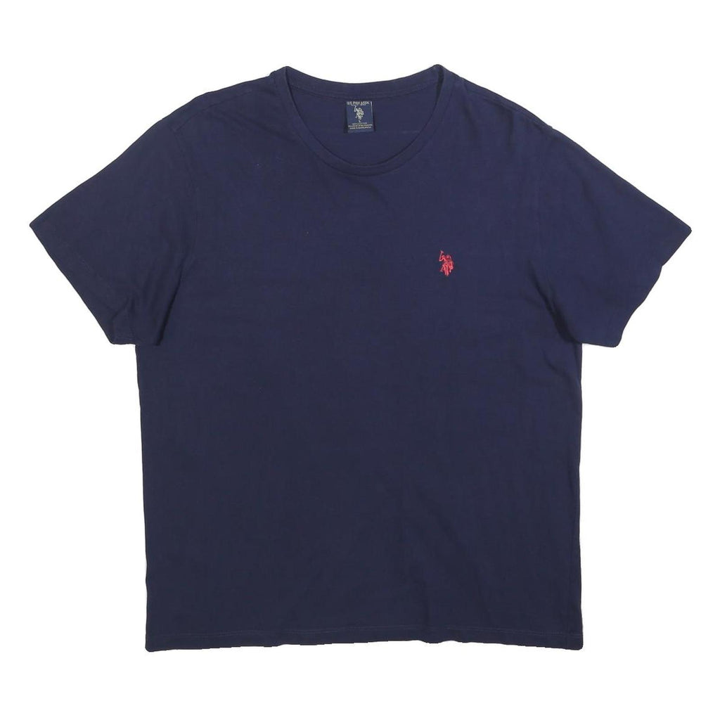 U.S. POLO ASSN Mens Navy Blue Classic T-Shirt L Short Sleeve Crew Neck Cotton